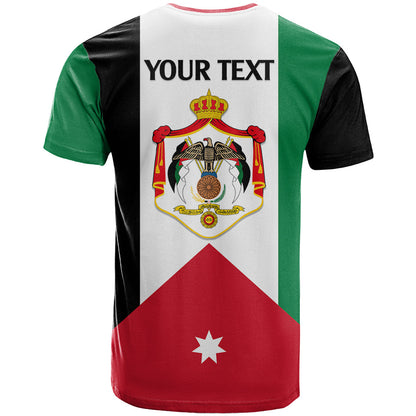 Personalised Hashemite Kingdom of Jordan T-Shirt Jordan Flag Style Graphic Tee