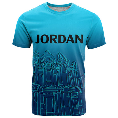 Jordan T-Shirt Al Khazneh in Jordan Blue Gradient Graphic Tee