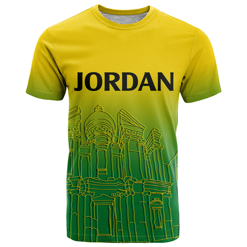 Jordan T-Shirt Al Khazneh in Jordan Green Gradient Graphic Tee