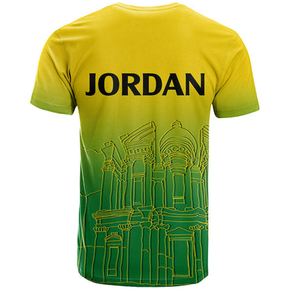 Jordan T-Shirt Al Khazneh in Jordan Green Gradient Graphic Tee