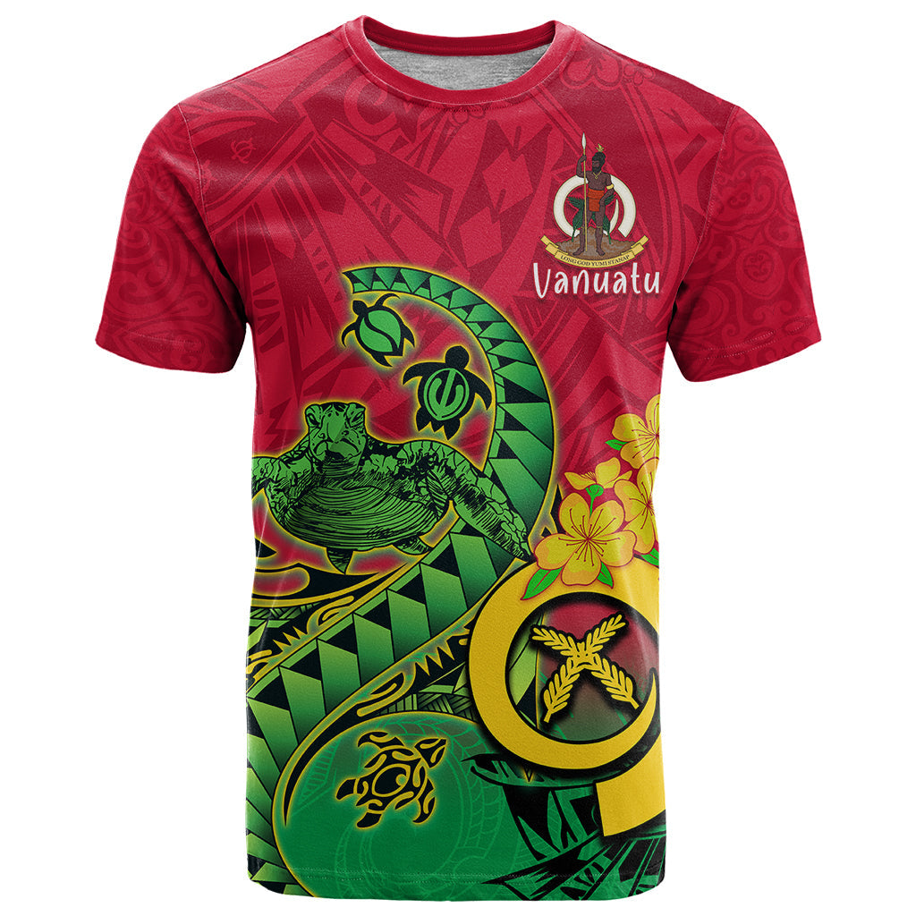 Vanuatu Islands T-Shirt Polynesian Tattoo and Sea Turtle Graphic Tee