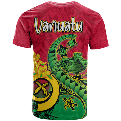 Vanuatu Islands T-Shirt Polynesian Tattoo and Sea Turtle Graphic Tee