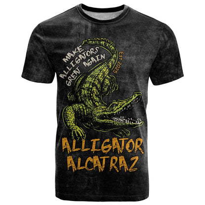 Alligator Alcatraz Est 2025 T-Shirt Vintage Retro Graphic Tee