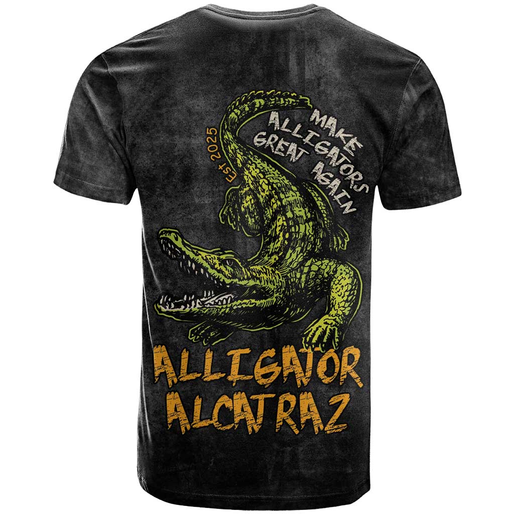 Alligator Alcatraz Est 2025 T-Shirt Vintage Retro Graphic Tee