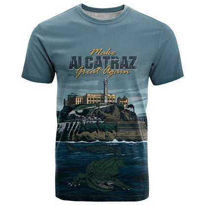 Make Alcatraz Great Again T-Shirt Vintage Retro Graphic Tee