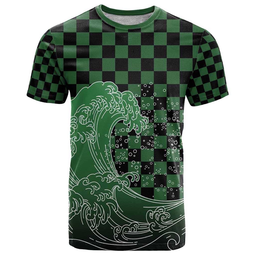 Japanese Asanoha Pattern T-Shirt Water Breathing Slayer Dragon Graphic Tee