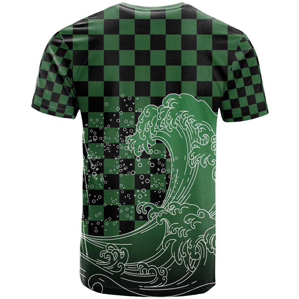 Japanese Asanoha Pattern T-Shirt Water Breathing Slayer Dragon Graphic Tee