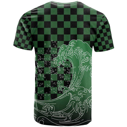 Japanese Asanoha Pattern T-Shirt Water Breathing Slayer Dragon Graphic Tee