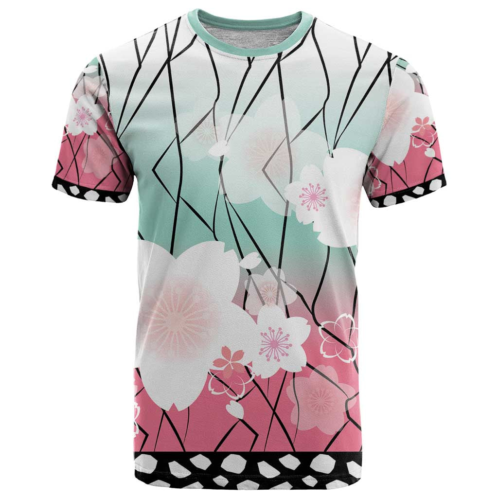 Japanese Kocho Pattern T-Shirt Insect Pillar Butterfly Flower Fairy Graphic Tee