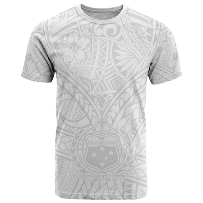 Samoa Lotu Tamaiti T-Shirt Polynesian White Sunday Simple Graphic Tee