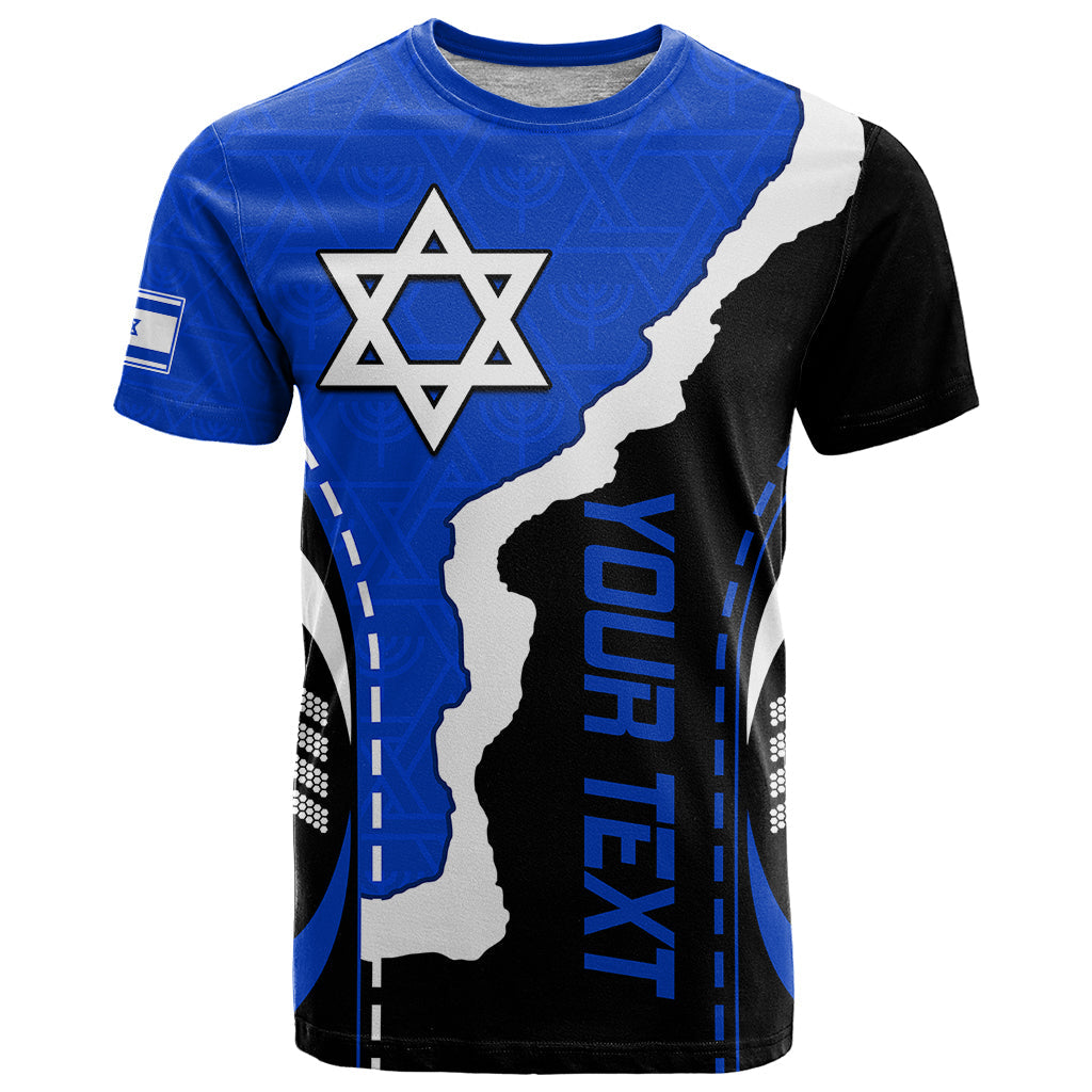 Custom Israel T-Shirt Stars of David Sporty Style Graphic Tee