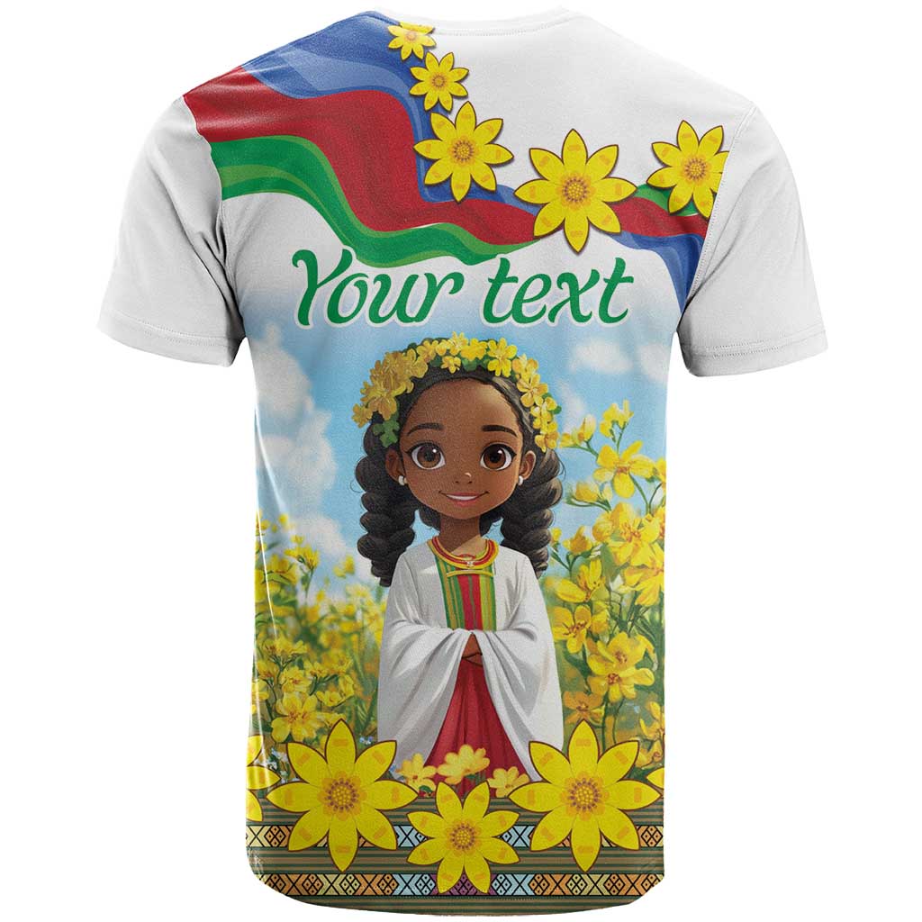 Happy Enkutatash Eritrea Personalized T-Shirt Beautiful Girl Adey Abeba Flower Graphic Tee