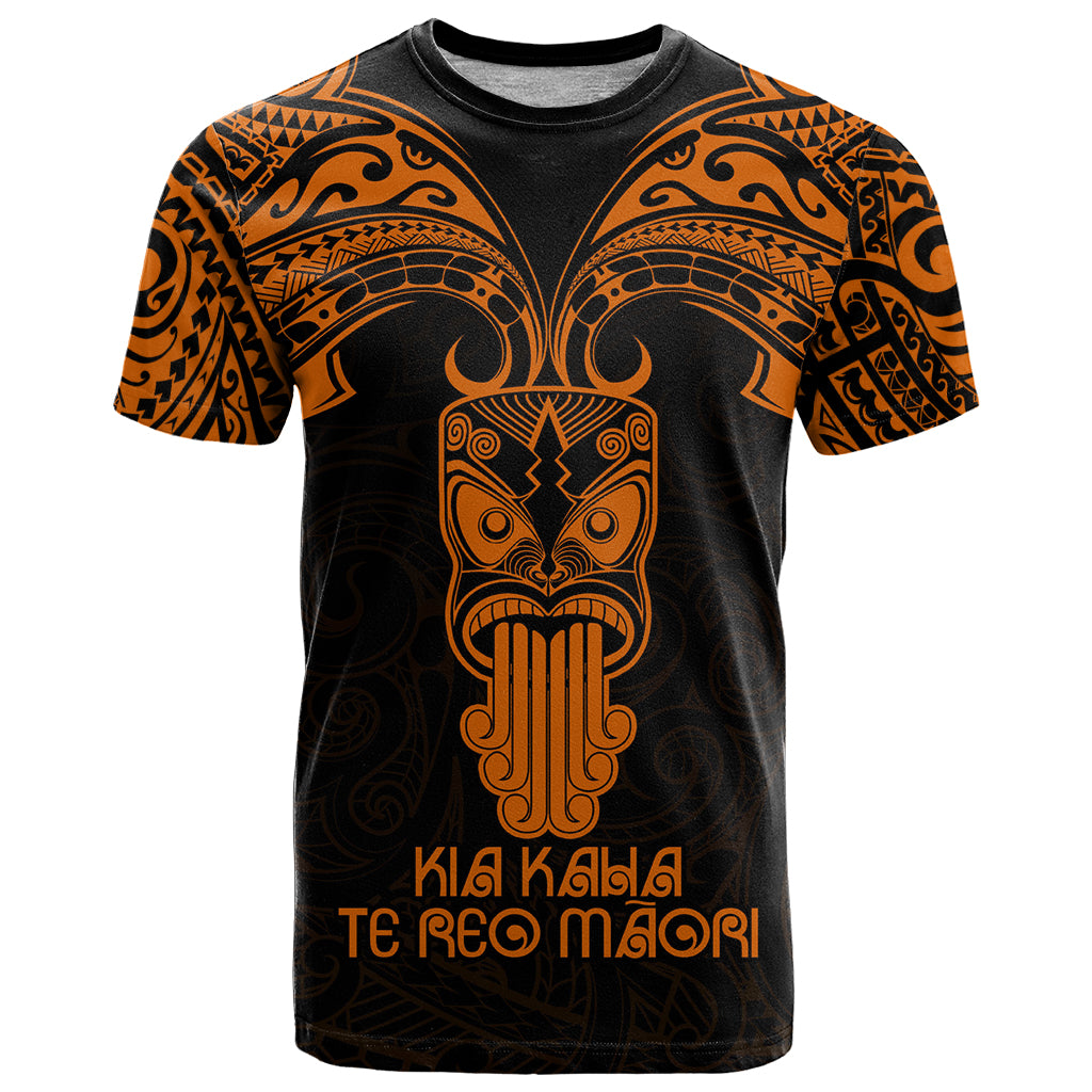 Personalised New Zealand Te Reo Maori T-Shirt Kia Kaha Maori Language Week Gold Style Graphic Tee
