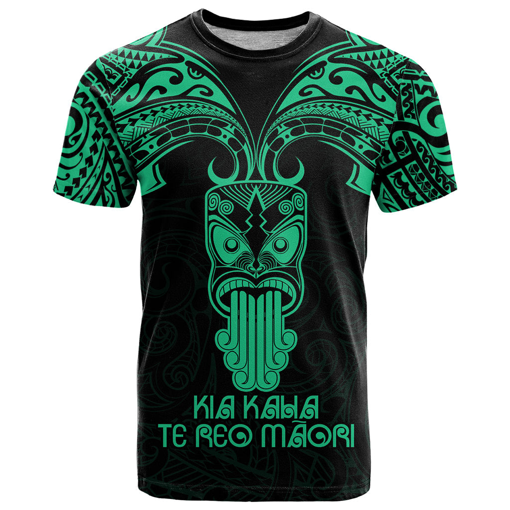 Personalised New Zealand Te Reo Maori T-Shirt Kia Kaha Maori Language Week Green Style Graphic Tee