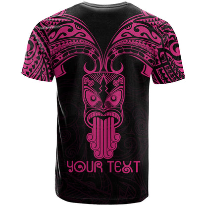 Personalised New Zealand Te Reo Maori T-Shirt Kia Kaha Maori Language Week Pink Style Graphic Tee