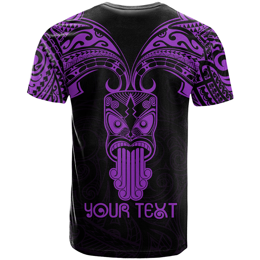 Personalised New Zealand Te Reo Maori T-Shirt Kia Kaha Maori Language Week Purple Style Graphic Tee