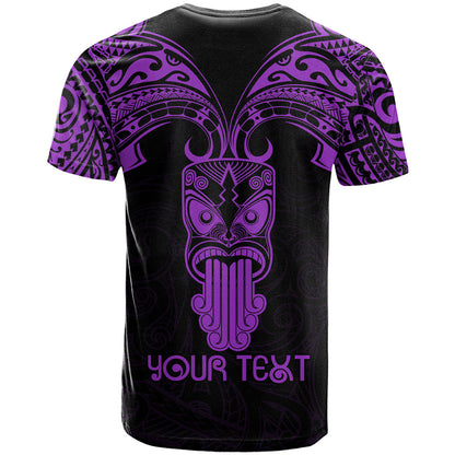 Personalised New Zealand Te Reo Maori T-Shirt Kia Kaha Maori Language Week Purple Style Graphic Tee