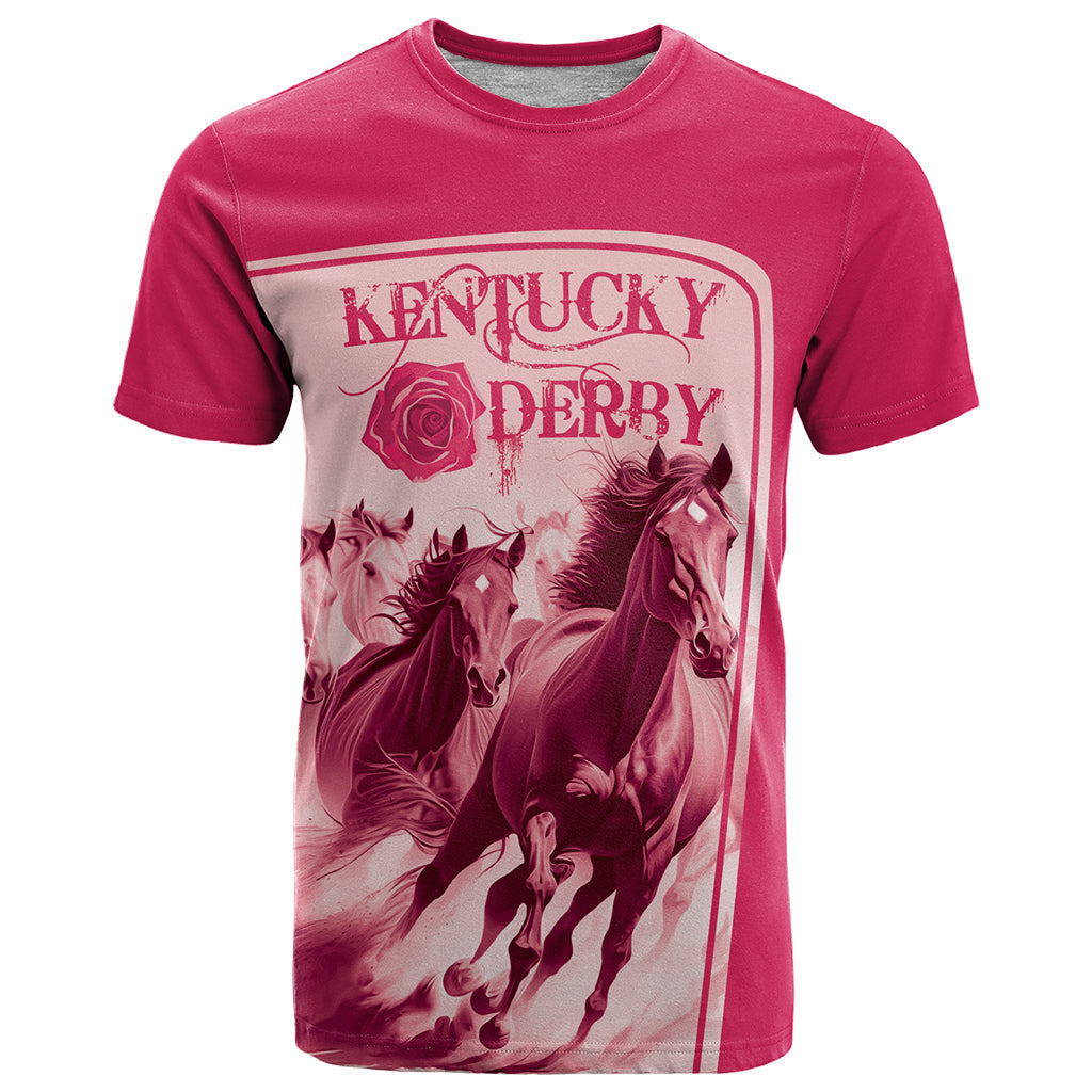 Kentucky Horse Racing Personalized T-Shirt Pink Out Graphic Tee