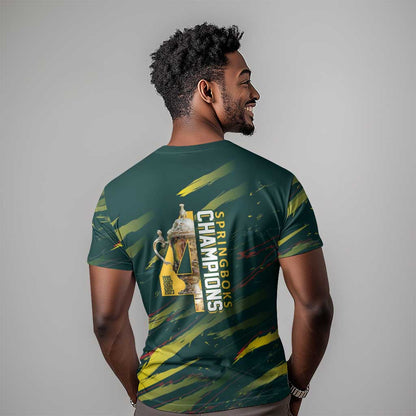 South African Four-time Champions T-Shirt World Rugby Team Springboks Graphic Tee