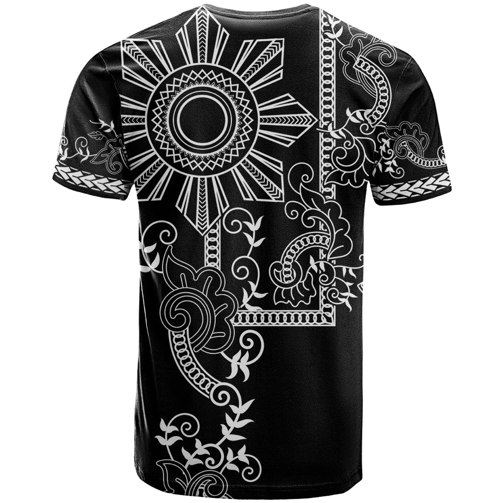 Filipino Sun Tribal Tattoo T-Shirt Philippines Inspired Barong Simple Black Graphic Tee