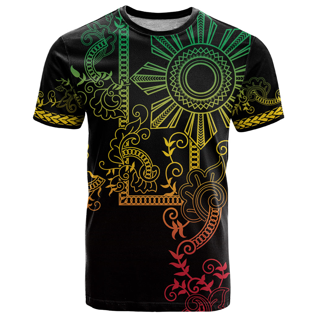 Filipino Sun Tribal Tattoo T-Shirt Philippines Inspired Barong Reggae Art Graphic Tee