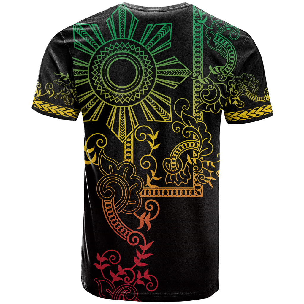 Filipino Sun Tribal Tattoo T-Shirt Philippines Inspired Barong Reggae Art Graphic Tee
