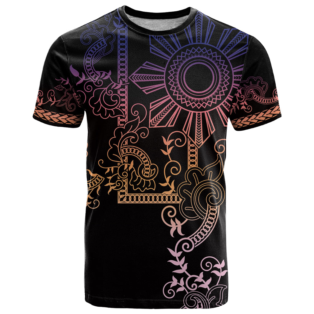 Filipino Sun Tribal Tattoo T-Shirt Philippines Inspired Barong Pink Art Graphic Tee