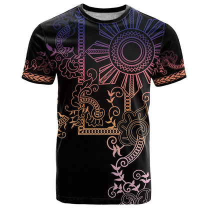 Filipino Sun Tribal Tattoo T-Shirt Philippines Inspired Barong Pink Art Graphic Tee