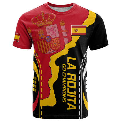 Spain T-Shirt La Rojita Football Go Champions Graphic Tee