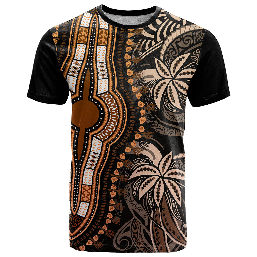 Polynesia Dashiki T-Shirt Polynesia and Africa Traditional Special Together Gold Graphic Tee