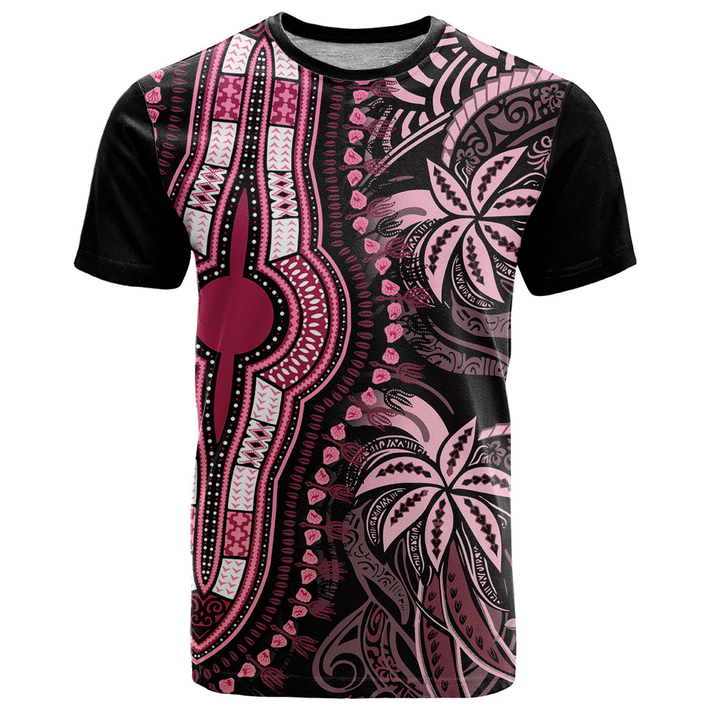 Polynesia Dashiki T-Shirt Polynesia and Africa Traditional Special Together Pink Graphic Tee