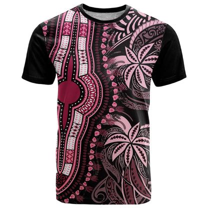 Polynesia Dashiki T-Shirt Polynesia and Africa Traditional Special Together Pink Graphic Tee