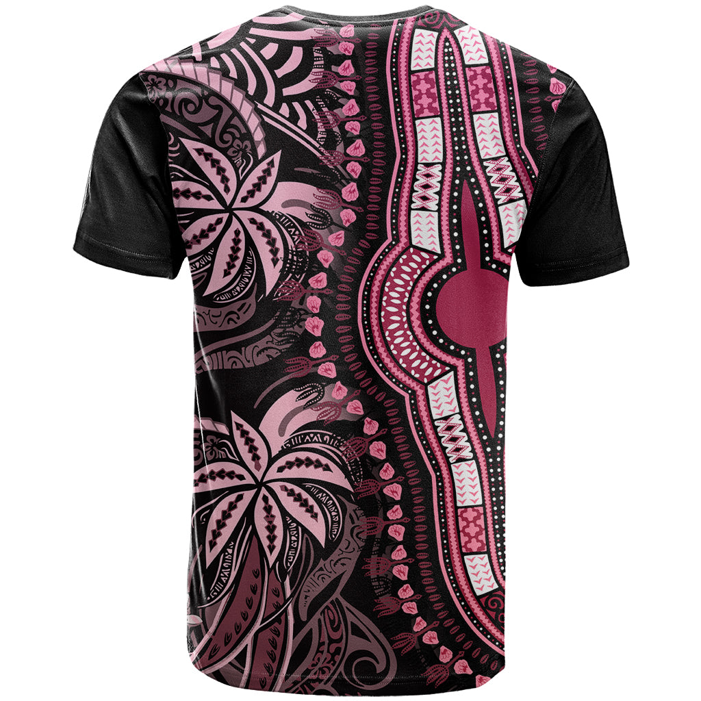 Polynesia Dashiki T-Shirt Polynesia and Africa Traditional Special Together Pink Graphic Tee