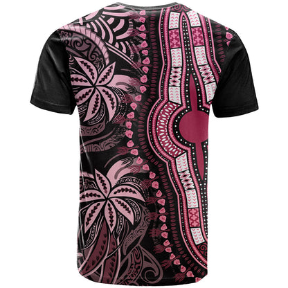 Polynesia Dashiki T-Shirt Polynesia and Africa Traditional Special Together Pink Graphic Tee