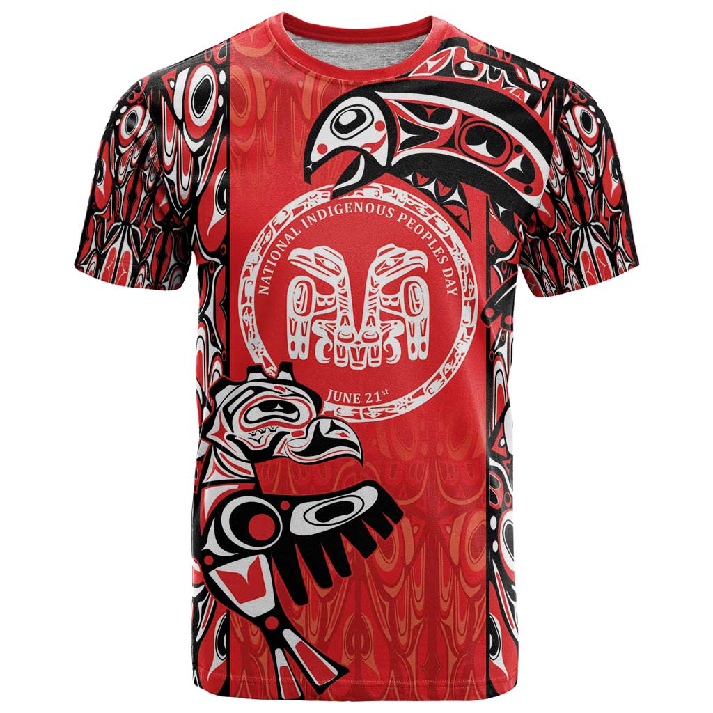 Personalized Canada Indigenous People Day T-Shirt Haida Tribe Flag Tattoo Style Graphic Tee