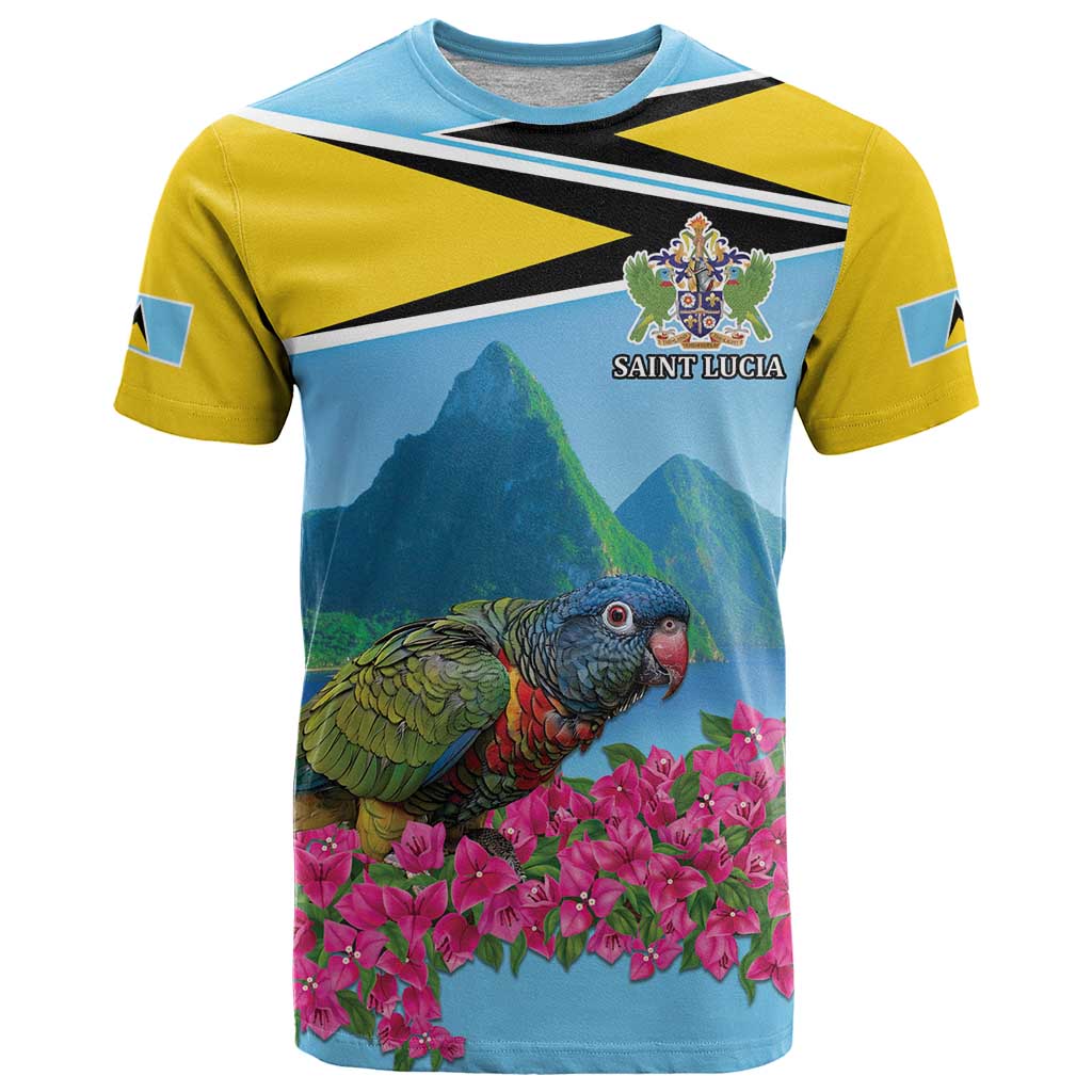 Personalized Pitons Saint Lucian Bougainvillea T-Shirt Graphic Tee