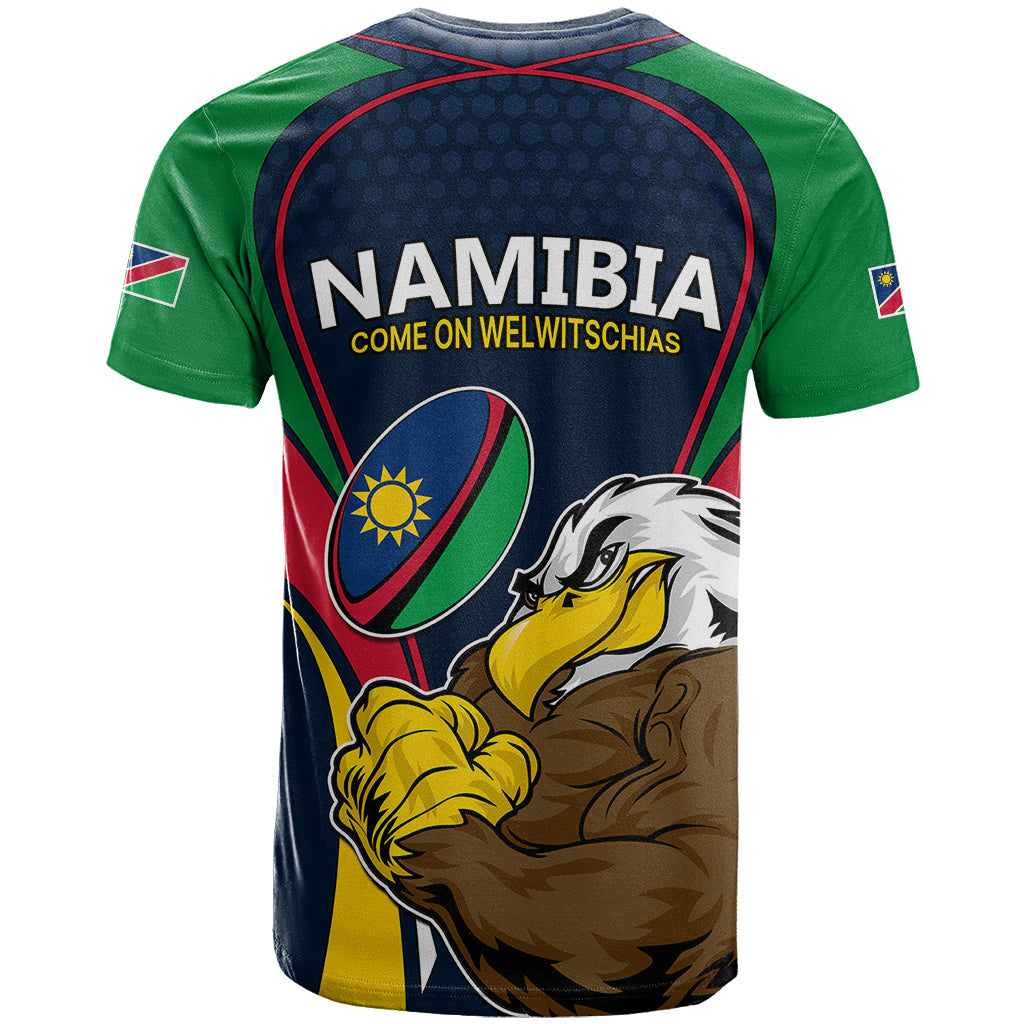 Namibia Rugby T-Shirt World Cup Eagle Mascot Come On Welwitschias Graphic Tee