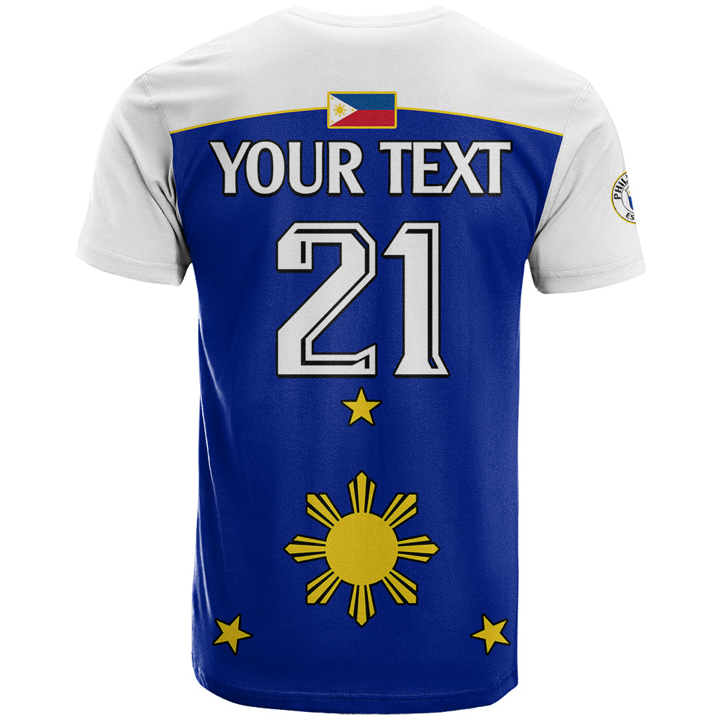 Custom Philippines Concept Home Football T-Shirt Pilipinas Flag White Style Graphic Tee