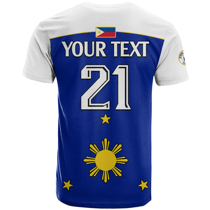 Custom Philippines Concept Home Football T-Shirt Pilipinas Flag White Style Graphic Tee
