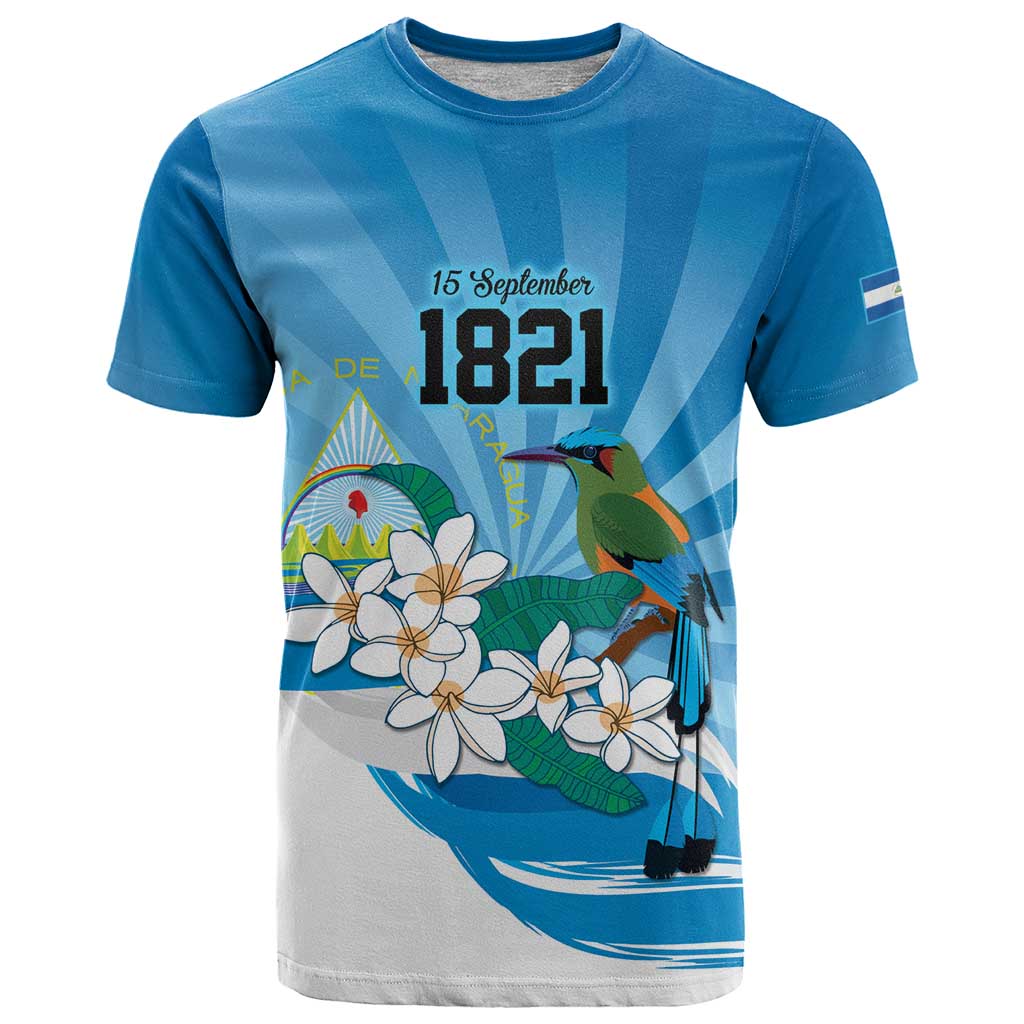 Nicaragua Independence Day Personalized T-Shirt Since 1821 Proud Guardabarranco Sacuanjoche Graphic Tee