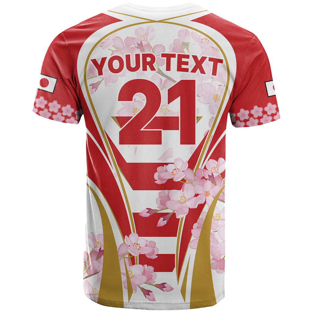 Custom Japan Rugby T-Shirt World Cup Go Brave Blossoms Sporty Style Graphic Tee