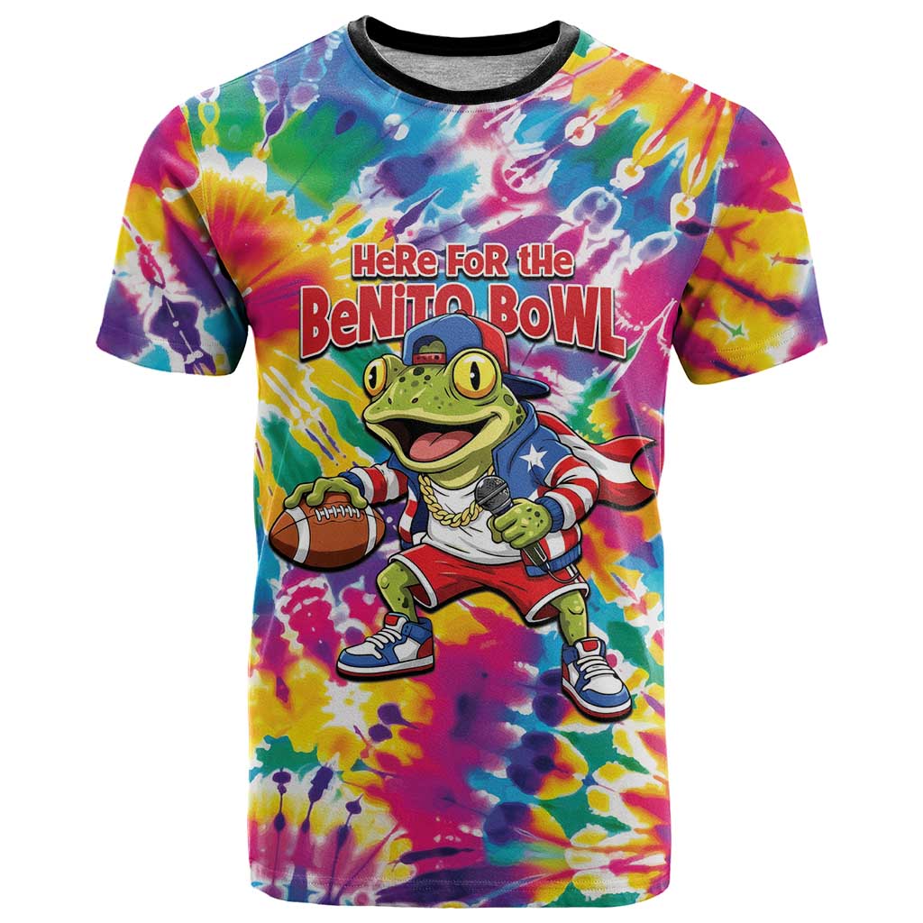 Funny Benito Coqui Frog T-Shirt Puerto Rican Coquí Football Graphic Tee