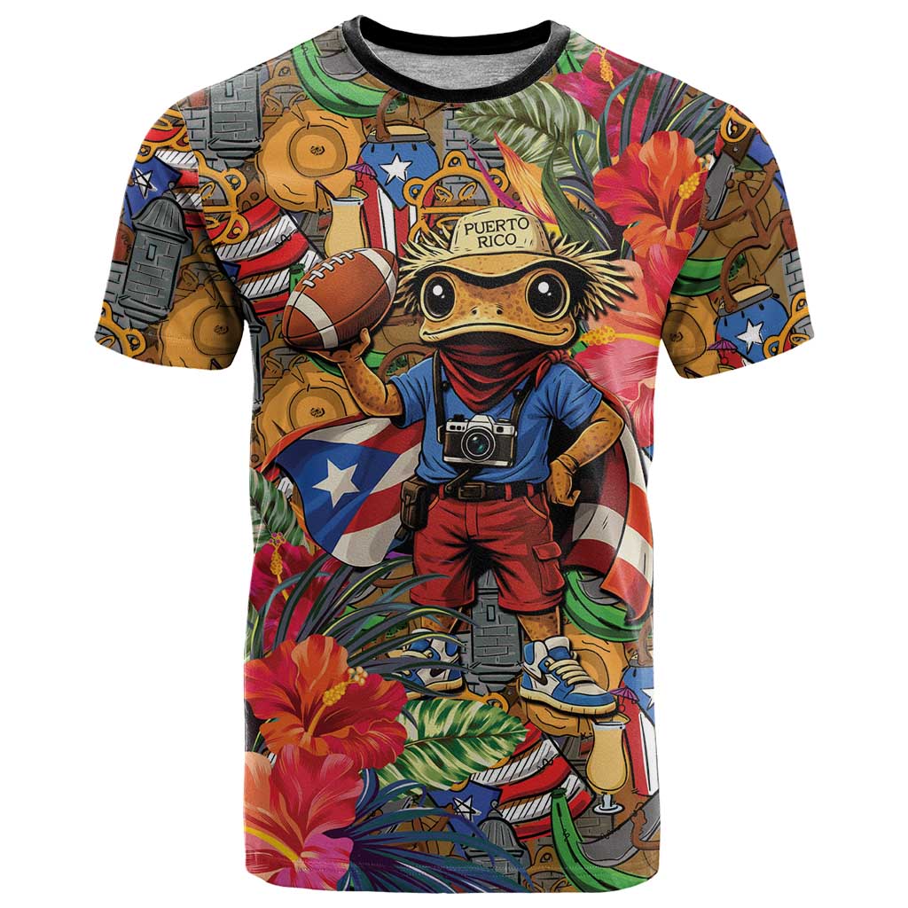 Funny Benito Bowl T-Shirt Puerto Rican Coquí Football Graphic Tee