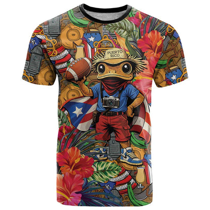 Funny Benito Bowl T-Shirt Puerto Rican Coquí Football Graphic Tee