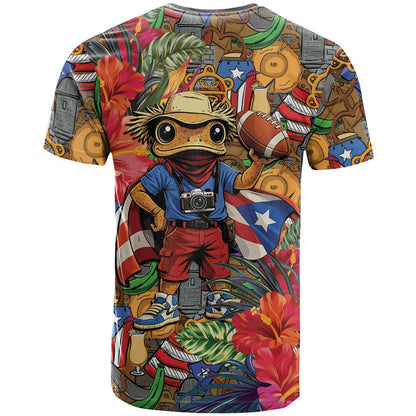 Funny Benito Bowl T-Shirt Puerto Rican Coquí Football Graphic Tee