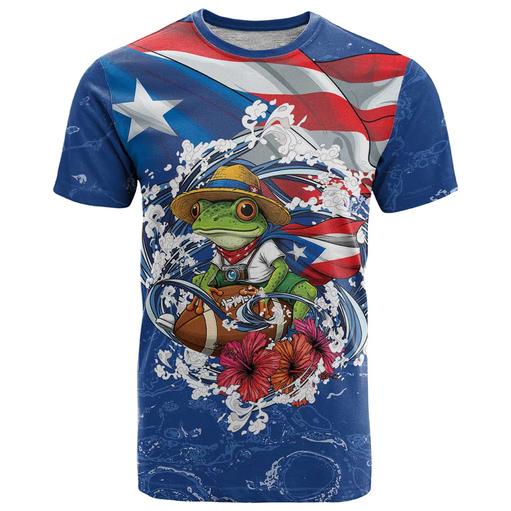 Puerto Rican Coquí Football T-Shirt Here For The Benito Bowl Graphic Tee