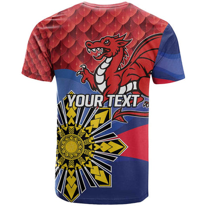 Personalized Welsh Grown With Filipino Roots T-Shirt Graphic Tee