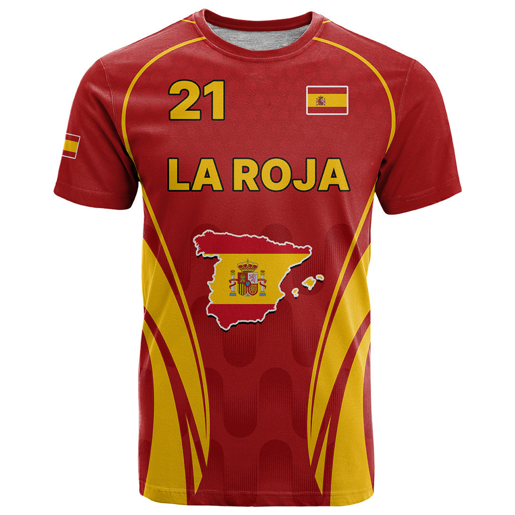Custom Spain Soccer T-Shirt Go World Cup Sporty Style Graphic Tee