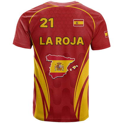 Custom Spain Soccer T-Shirt Go World Cup Sporty Style Graphic Tee
