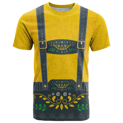 Lederhosen Oktoberfest T-Shirt Bavarian Beer Time Graphic Tee
